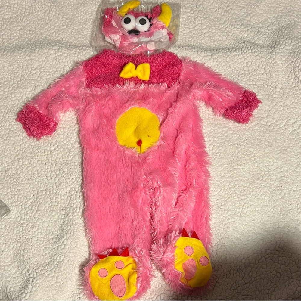 Pink Monster Costume Onesie